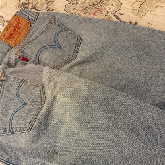 Levi's Light Blue Low Slouch Straight Leg Jeans #333 - Picture 14 of 14